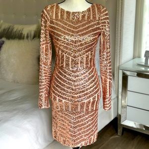 Rose Gold Sequin Dress